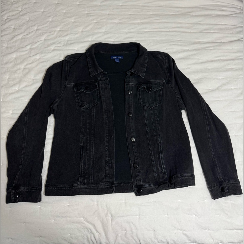 Bandolino Jacket & Coats| Bandolino Stretch Black Wash Jean Jacket Size L